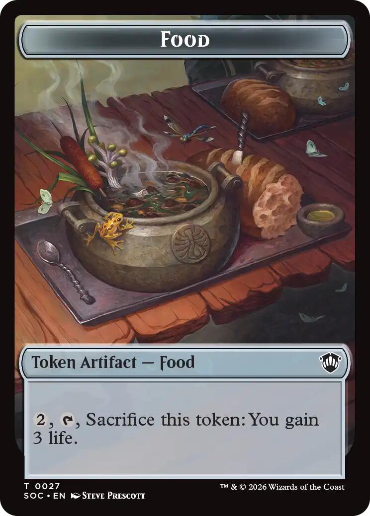Food // Frog Lizard Double-Sided Token [Secrets of Strixhaven Commander Tokens] | Exor Games Dartmouth
