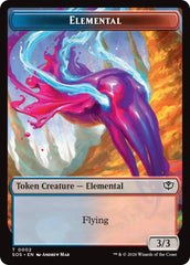 Dragon Illusion // Elemental (0002) Double-Sided Token [Secrets of Strixhaven Commander Tokens] | Exor Games Dartmouth