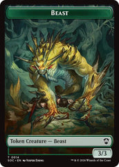 Beast // Primo, The Indivisible Double-Sided Token [Secrets of Strixhaven Commander Tokens] | Exor Games Dartmouth