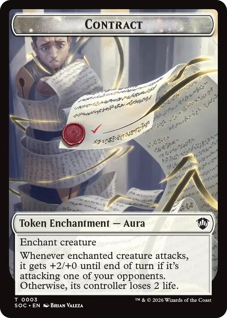 Contract // Pegasus Double-Sided Token [Secrets of Strixhaven Commander Tokens] | Exor Games Dartmouth