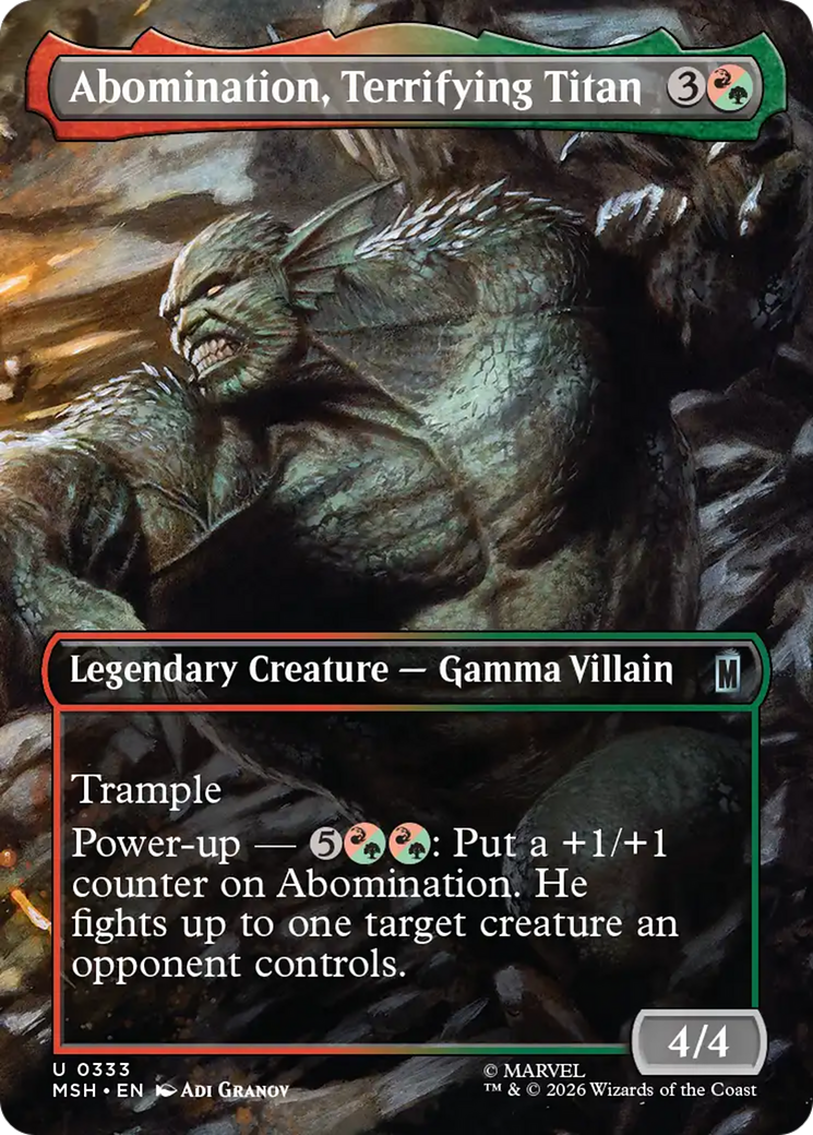 Abomination, Terrifying Titan (Borderless) [Marvel Super Heroes] | Exor Games Dartmouth