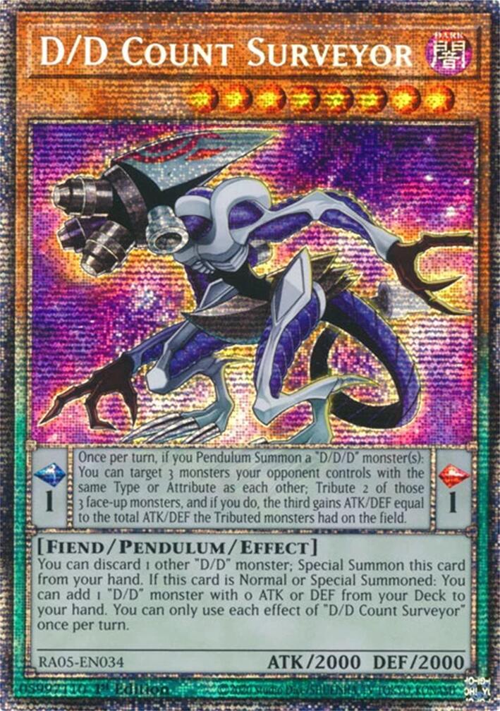 D/D Count Surveyor (Starlight Rare) [RA05-EN034] Starlight Rare | Exor Games Dartmouth