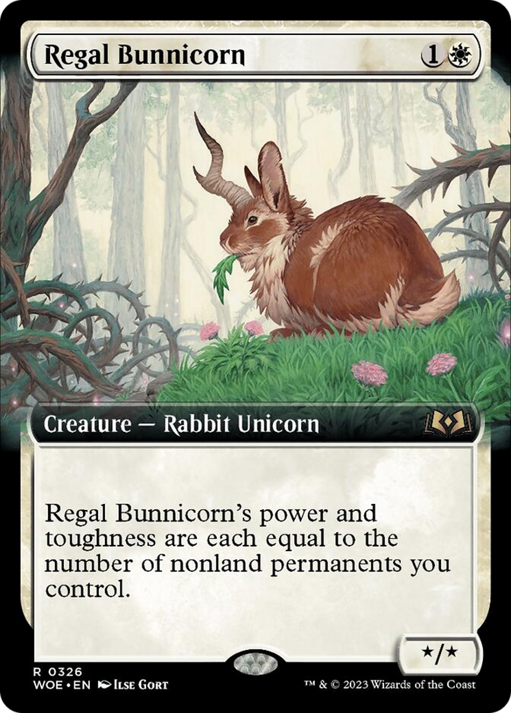 Regal Bunnicorn (Extended Art) [Wilds of Eldraine] | Exor Games Dartmouth