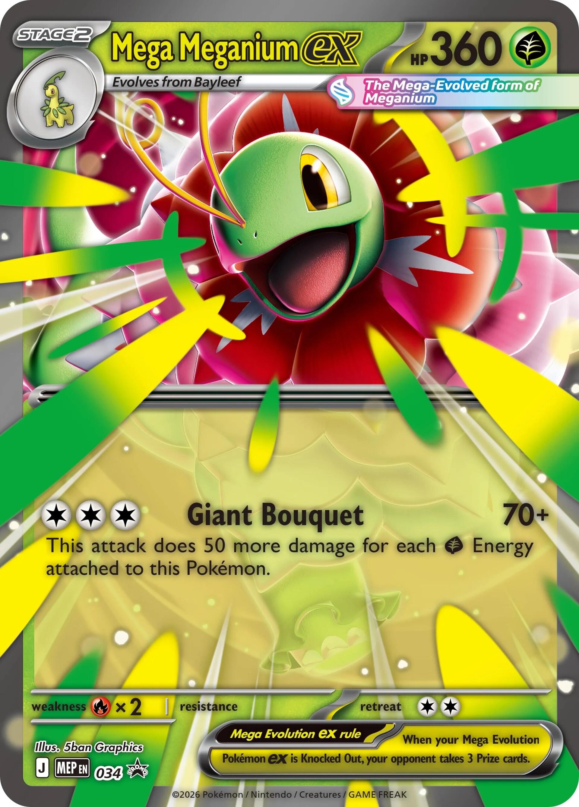Mega Meganium ex (034) (Jumbo) [Mega Evolution Promo] | Exor Games Dartmouth