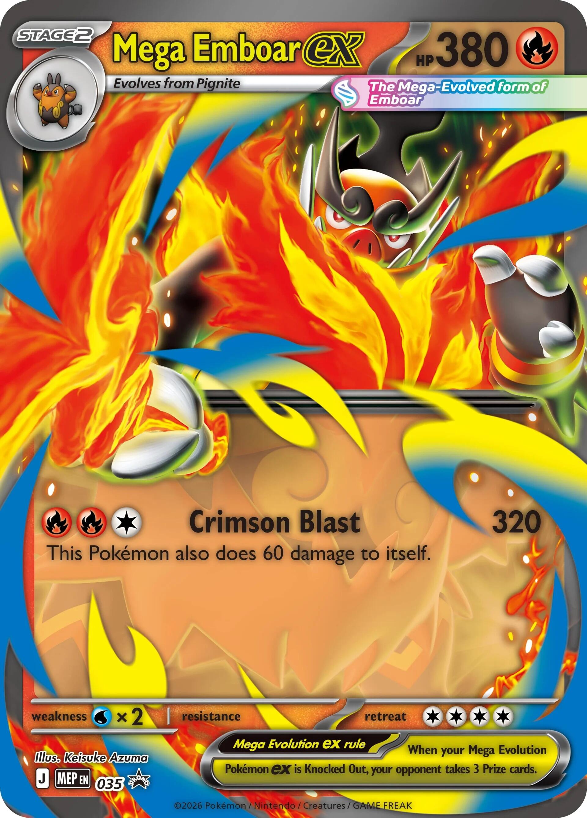 Mega Emboar ex (035) (Jumbo) [Mega Evolution Promo] | Exor Games Dartmouth