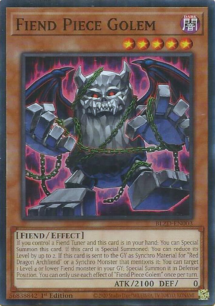 Fiend Piece Golem [BLZD-EN003] Common | Exor Games Dartmouth