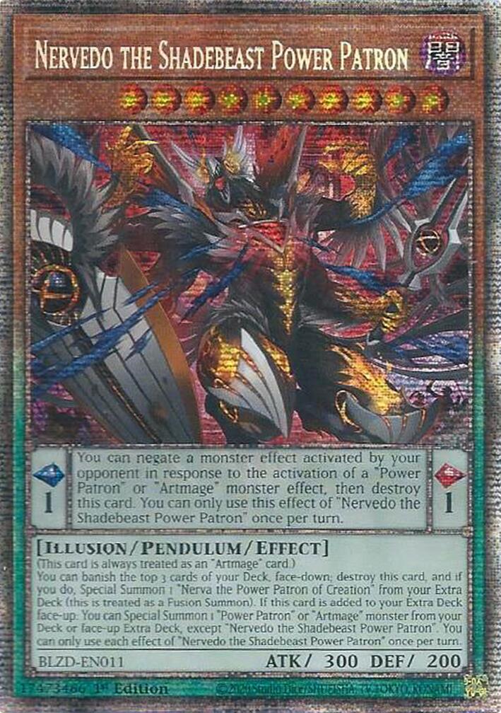 Nervedo the Shadebeast Power Patron (Starlight Rare) [BLZD-EN011] Starlight Rare | Exor Games Dartmouth