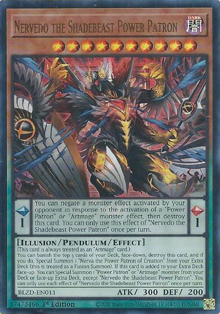Nervedo the Shadebeast Power Patron [BLZD-EN011] Ultra Rare | Exor Games Dartmouth