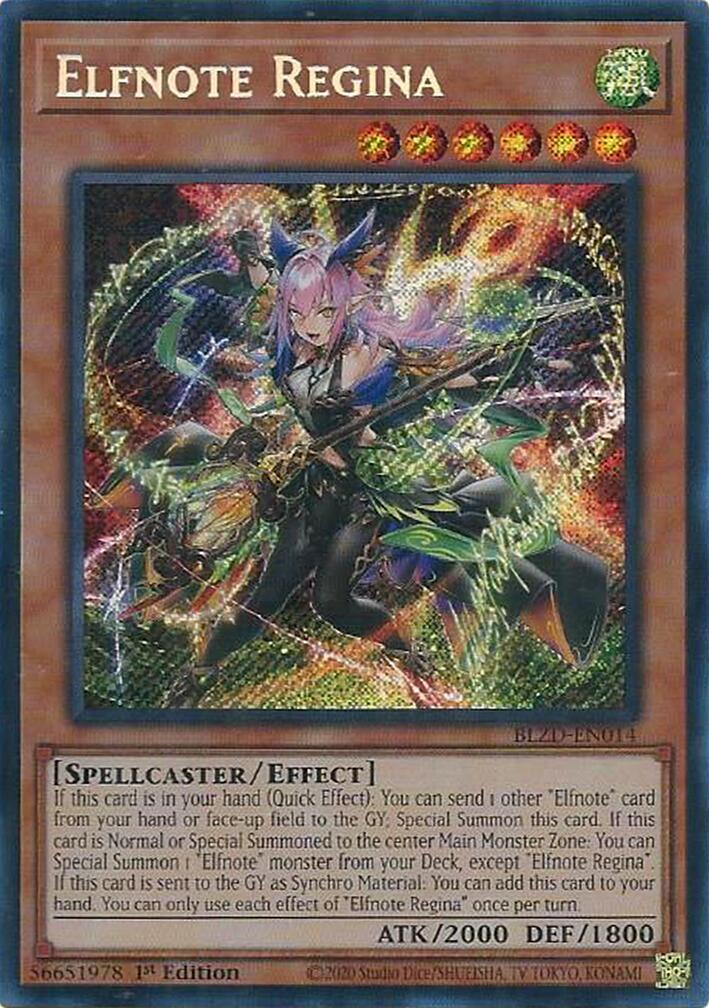 Elfnote Regina [BLZD-EN014] Secret Rare | Exor Games Dartmouth