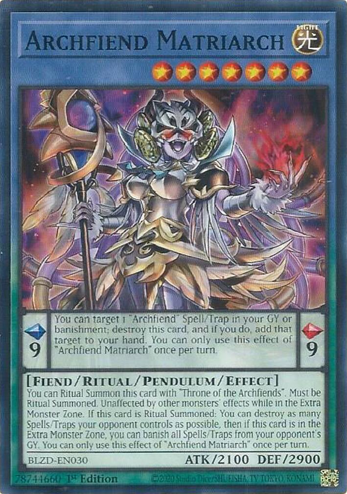 Archfiend Matriarch [BLZD-EN030] Common | Exor Games Dartmouth