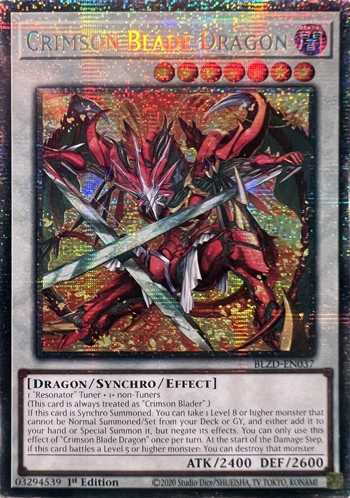 Crimson Blade Dragon (Starlight Rare) [BLZD-EN037] Starlight Rare | Exor Games Dartmouth