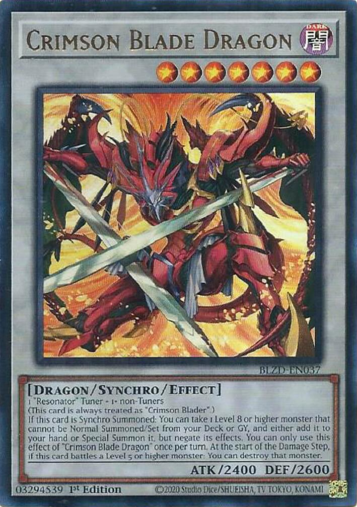 Crimson Blade Dragon [BLZD-EN037] Ultra Rare | Exor Games Dartmouth