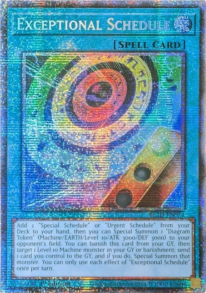 Exceptional Schedule (Starlight Rare) [BLZD-EN054] Starlight Rare | Exor Games Dartmouth