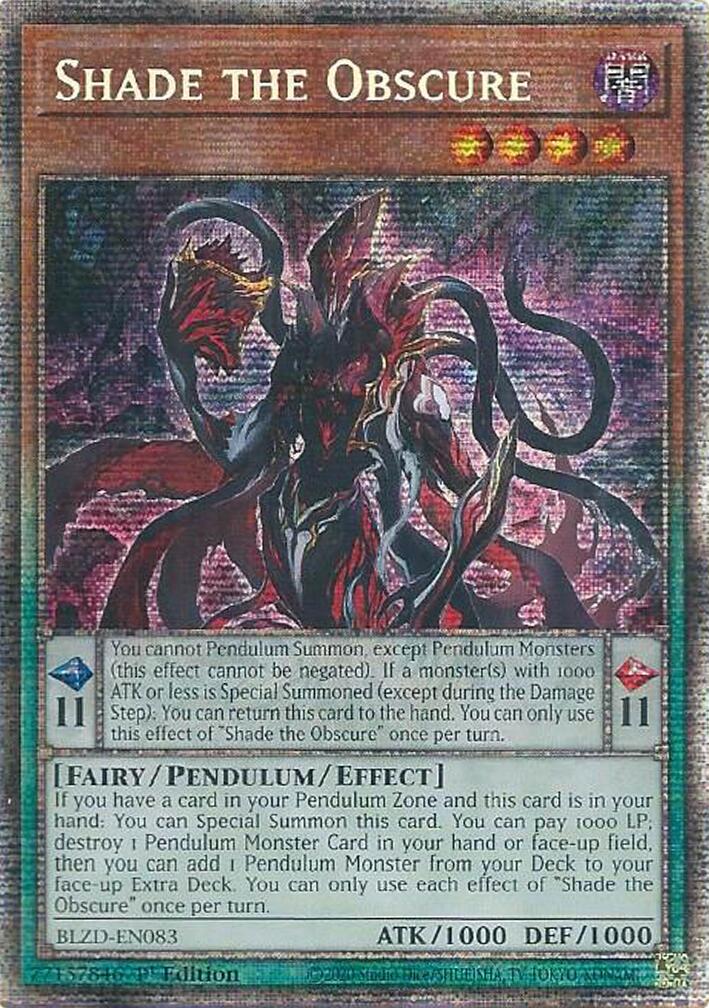 Shade the Obscure (Starlight Rare) [BLZD-EN083] Starlight Rare | Exor Games Dartmouth