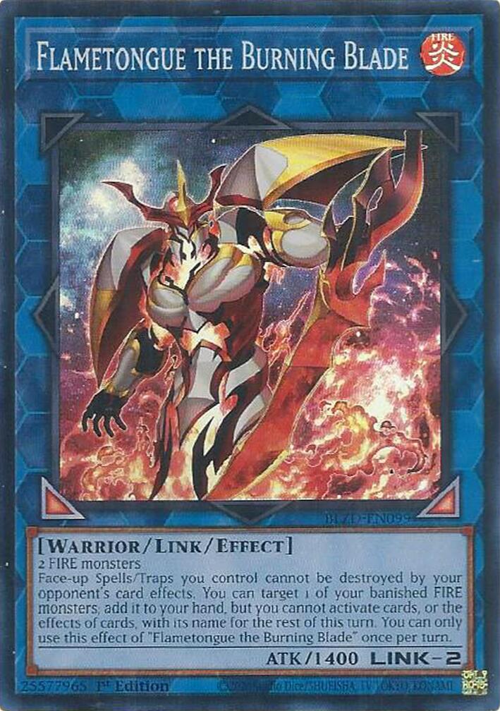 Flametongue the Burning Blade [BLZD-EN099] Super Rare | Exor Games Dartmouth