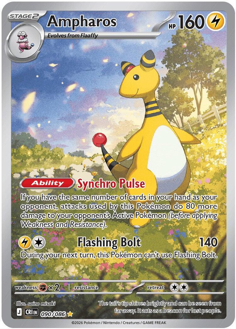 Ampharos (090/086) [Mega Evolution: Chaos Rising] | Exor Games Dartmouth