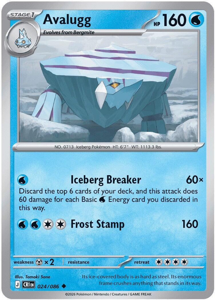 Avalugg (024/086) [Mega Evolution: Chaos Rising] | Exor Games Dartmouth