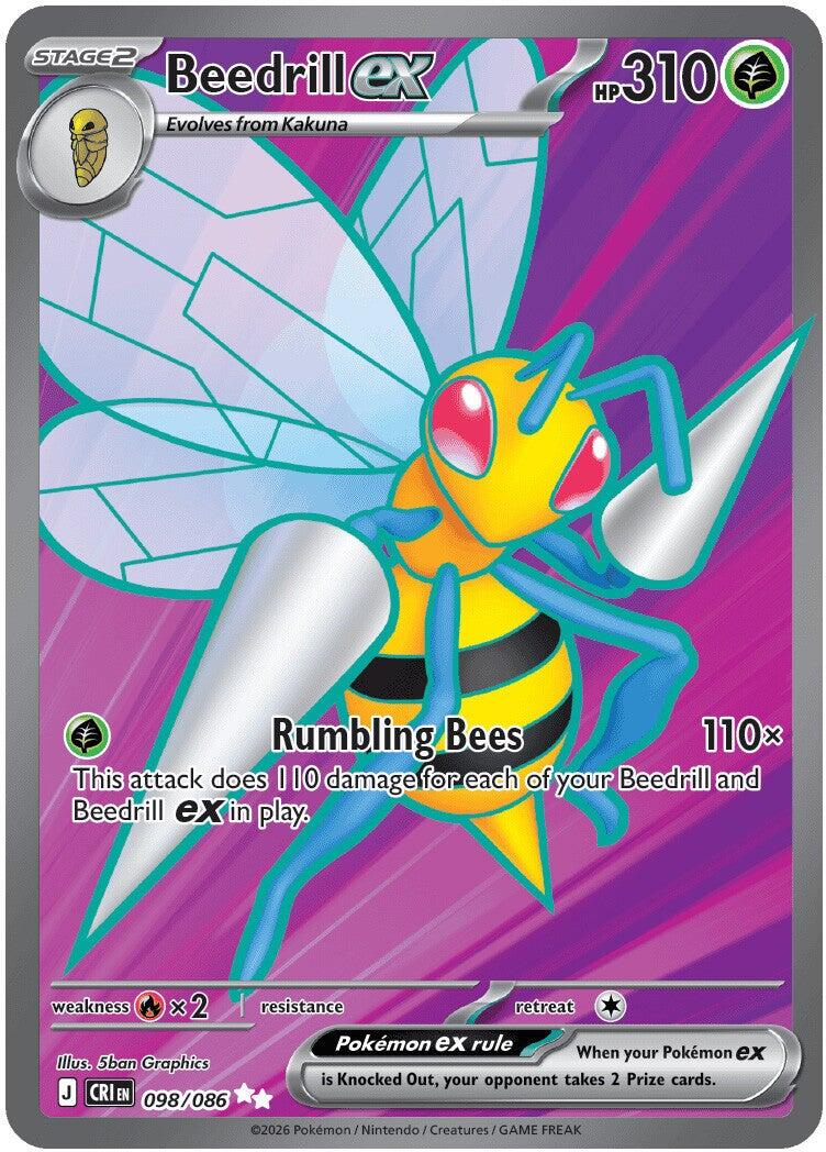 Beedrill ex (098/086) [Mega Evolution: Chaos Rising] | Exor Games Dartmouth