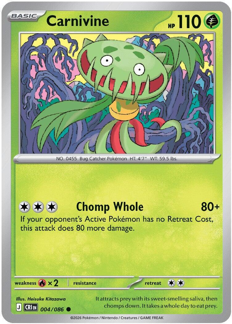 Carnivine (004/086) [Mega Evolution: Chaos Rising] | Exor Games Dartmouth