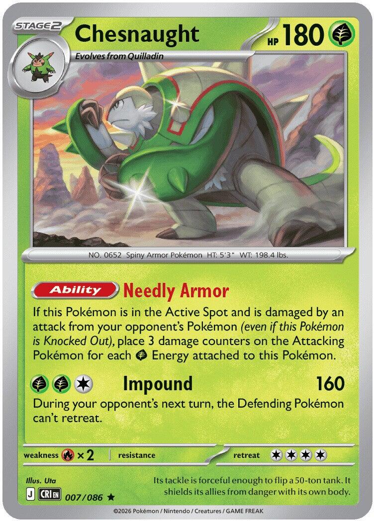 Chesnaught (007/086) [Mega Evolution: Chaos Rising] | Exor Games Dartmouth