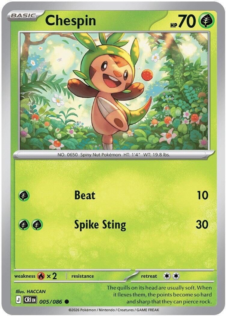 Chespin (005/086) [Mega Evolution: Chaos Rising] | Exor Games Dartmouth