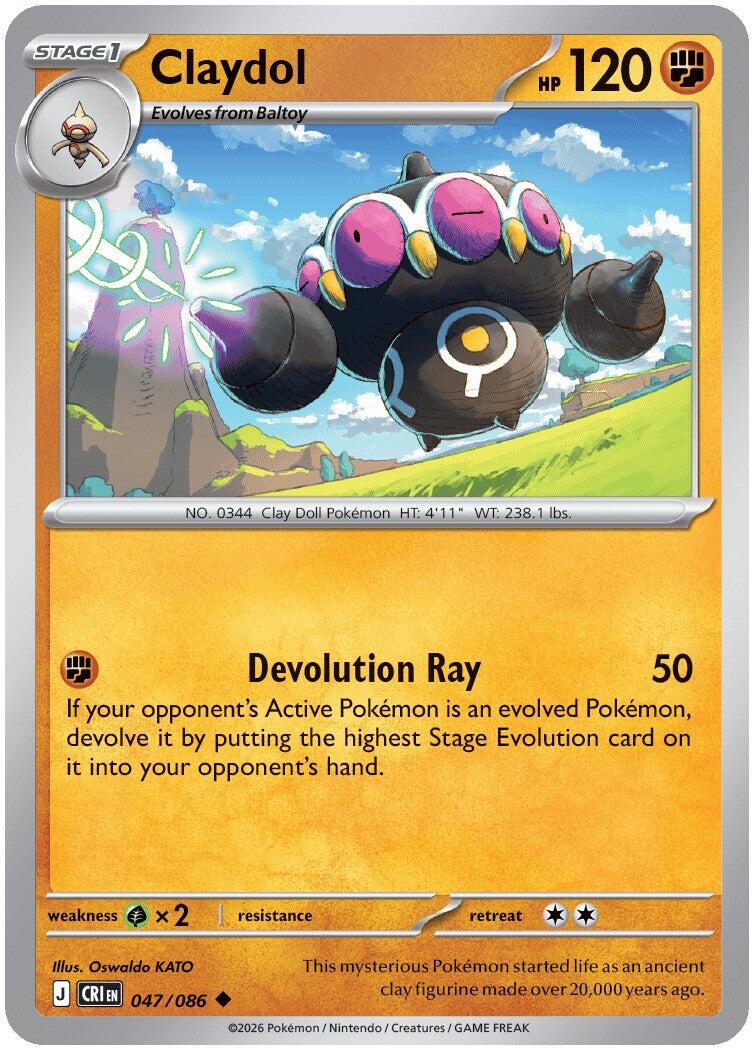 Claydol (047/086) [Mega Evolution: Chaos Rising] | Exor Games Dartmouth