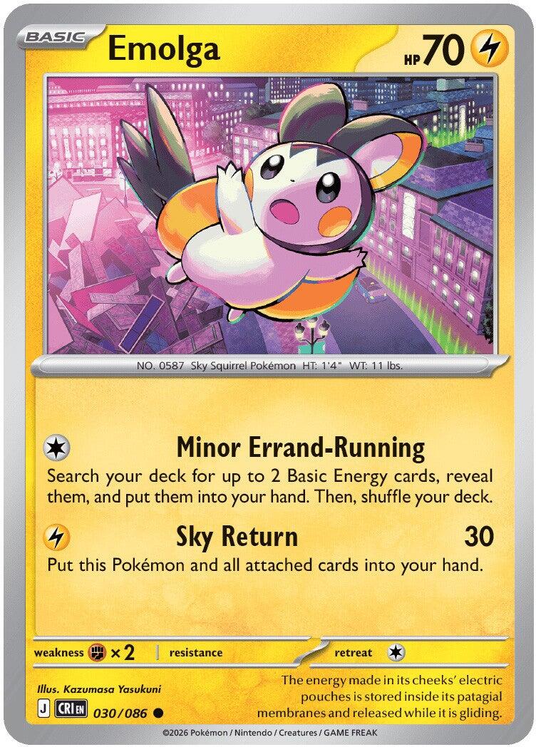 Emolga (030/086) [Mega Evolution: Chaos Rising] | Exor Games Dartmouth