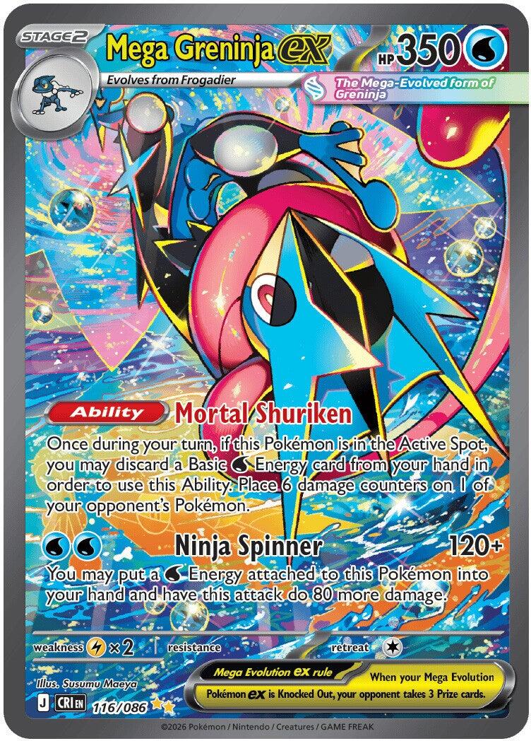 Mega Greninja ex (116/086) [Mega Evolution: Chaos Rising] | Exor Games Dartmouth