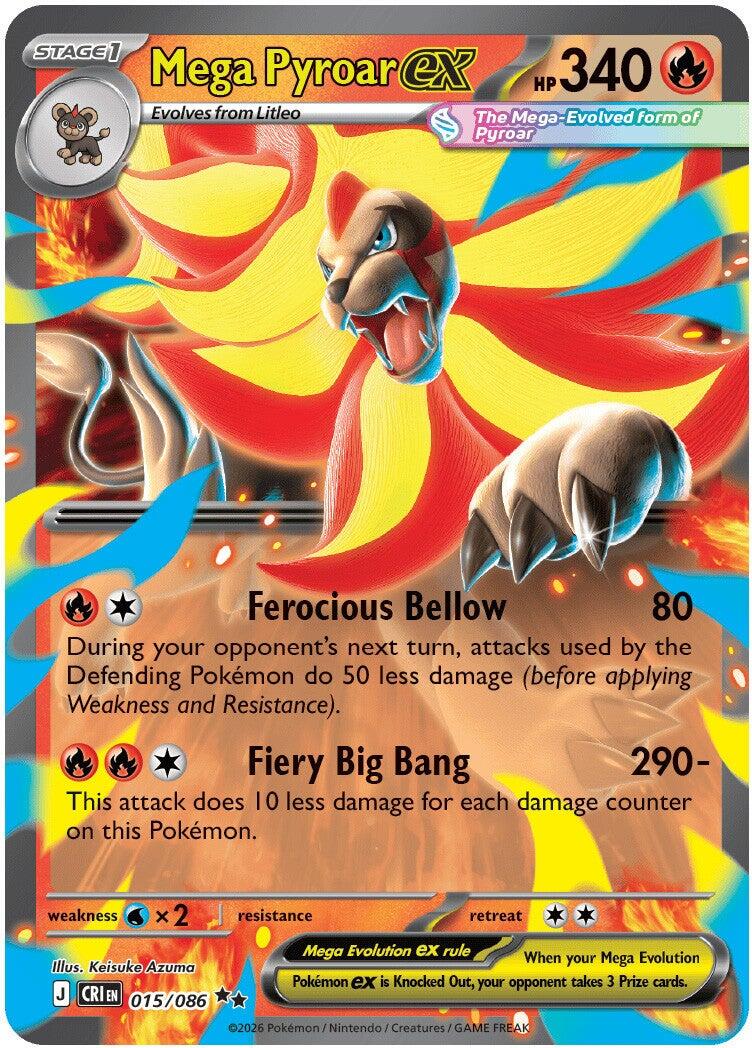 Mega Pyroar ex (015/086) [Mega Evolution: Chaos Rising] | Exor Games Dartmouth