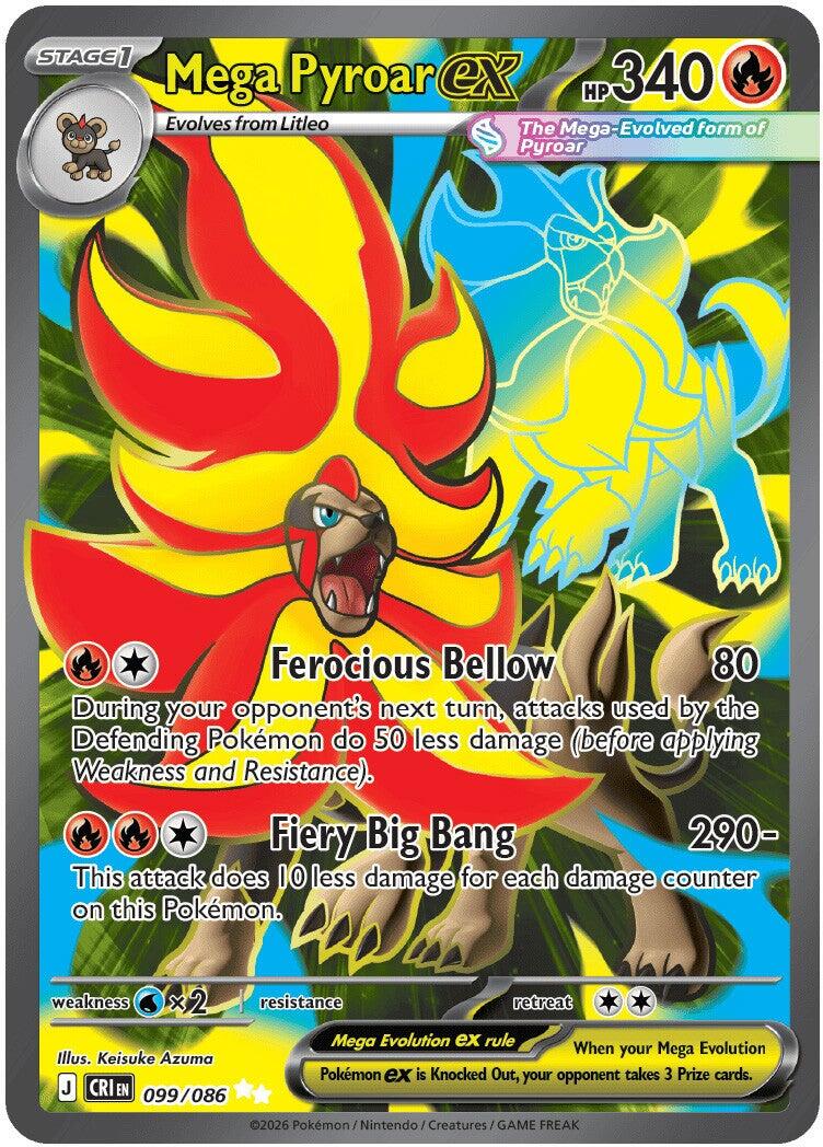 Mega Pyroar ex (099/086) [Mega Evolution: Chaos Rising] | Exor Games Dartmouth