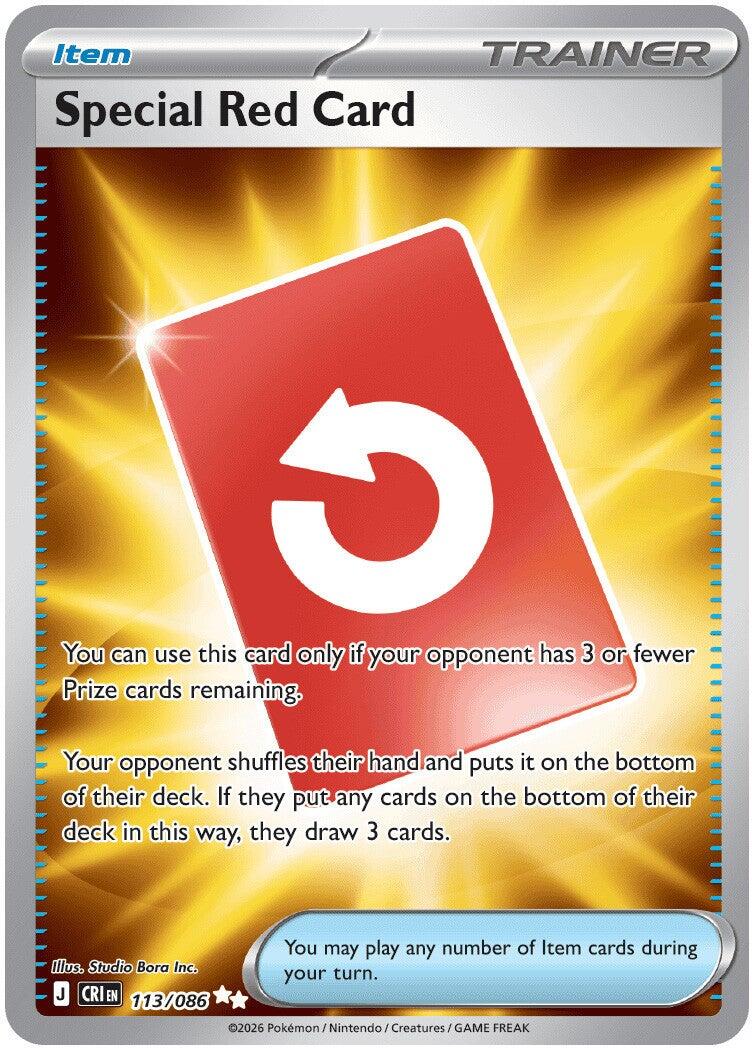 Special Red Card (113/086) [Mega Evolution: Chaos Rising] | Exor Games Dartmouth