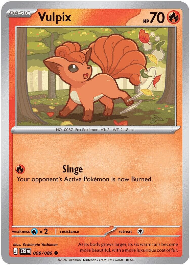 Vulpix (008/086) [Mega Evolution: Chaos Rising] | Exor Games Dartmouth