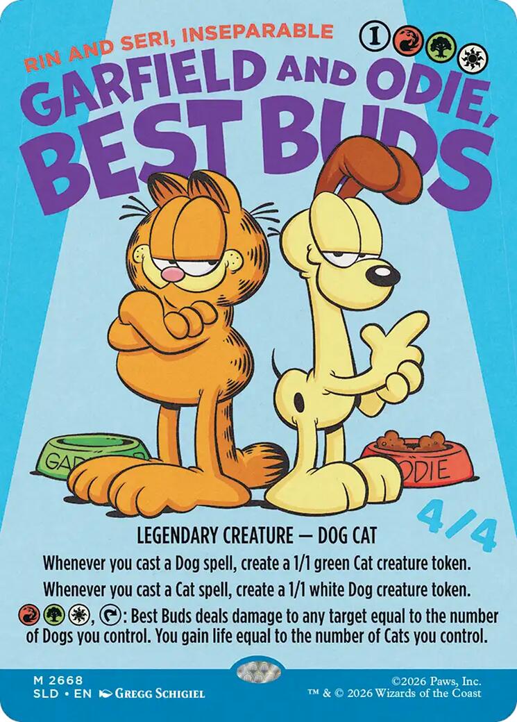 Garfield and Odie, Best Buds - Rin and Seri, Inseparable [Secret Lair Drop Series] | Exor Games Dartmouth