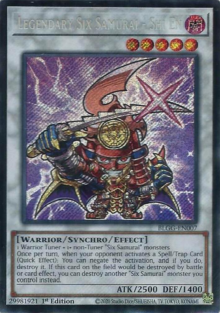 Legendary Six Samurai - Shi En [BLGG-EN007] Secret Rare | Exor Games Dartmouth