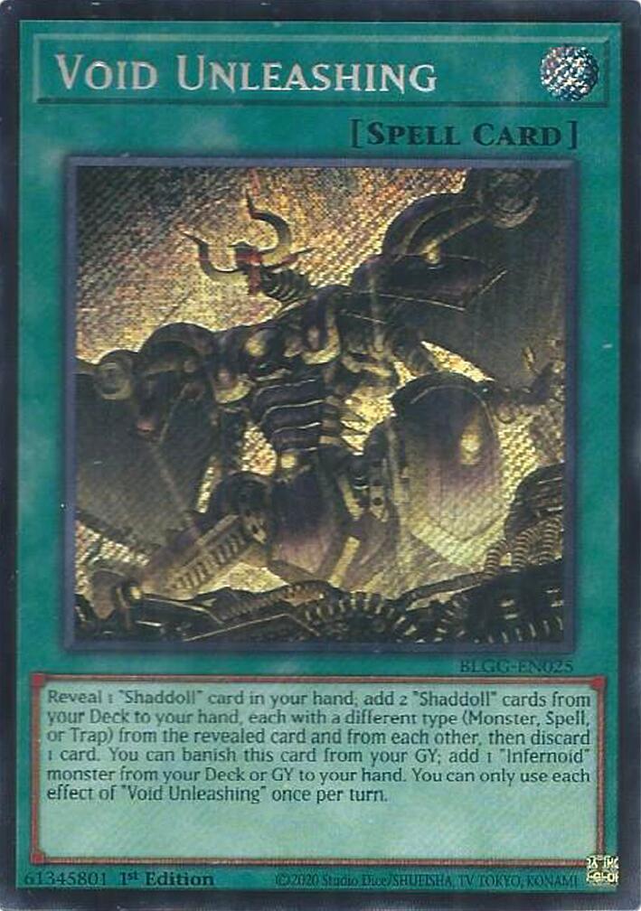 Void Unleashing [BLGG-EN025] Secret Rare | Exor Games Dartmouth