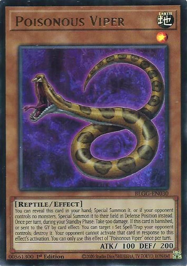 Poisonous Viper [BLGG-EN030] Ultra Rare | Exor Games Dartmouth