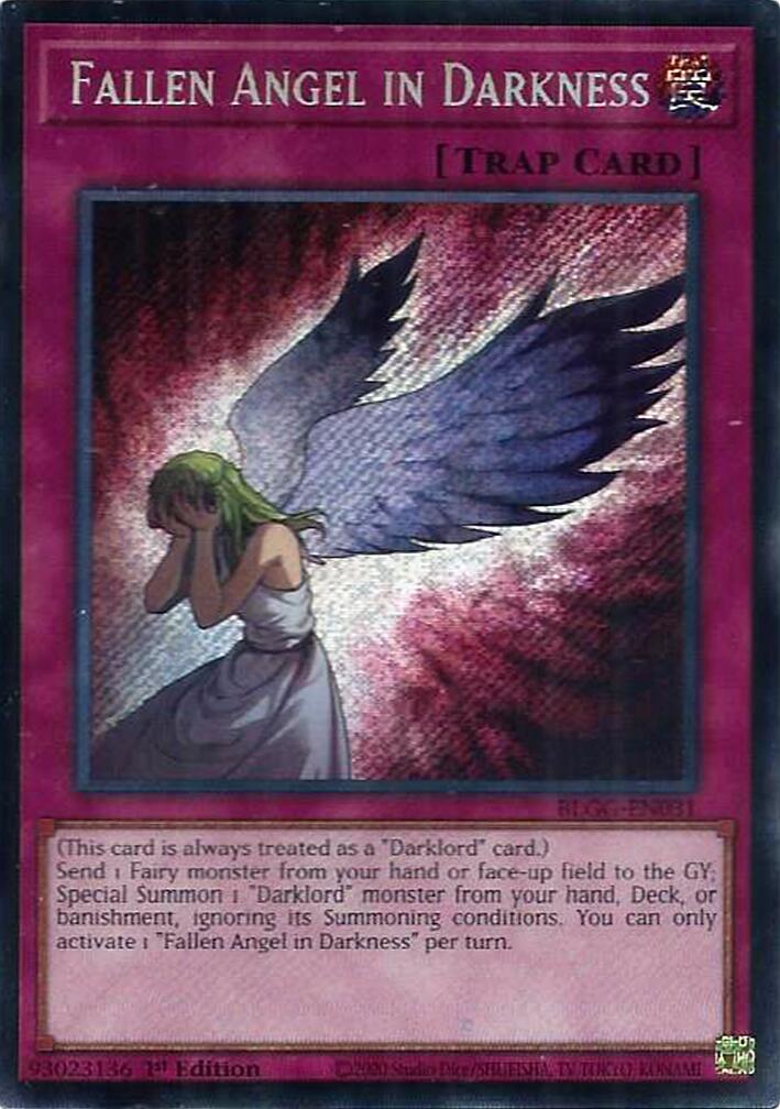 Fallen Angel in Darkness [BLGG-EN031] Secret Rare | Exor Games Dartmouth