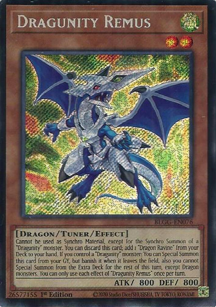Dragunity Remus [BLGG-EN076] Secret Rare | Exor Games Dartmouth