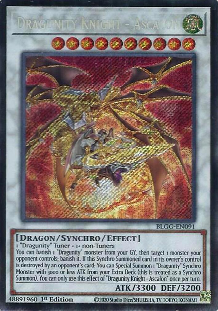 Dragunity Knight - Ascalon [BLGG-EN091] Secret Rare | Exor Games Dartmouth