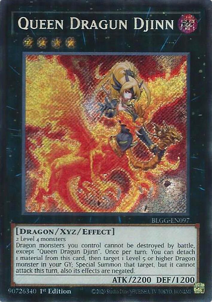 Queen Dragun Djinn [BLGG-EN097] Secret Rare | Exor Games Dartmouth