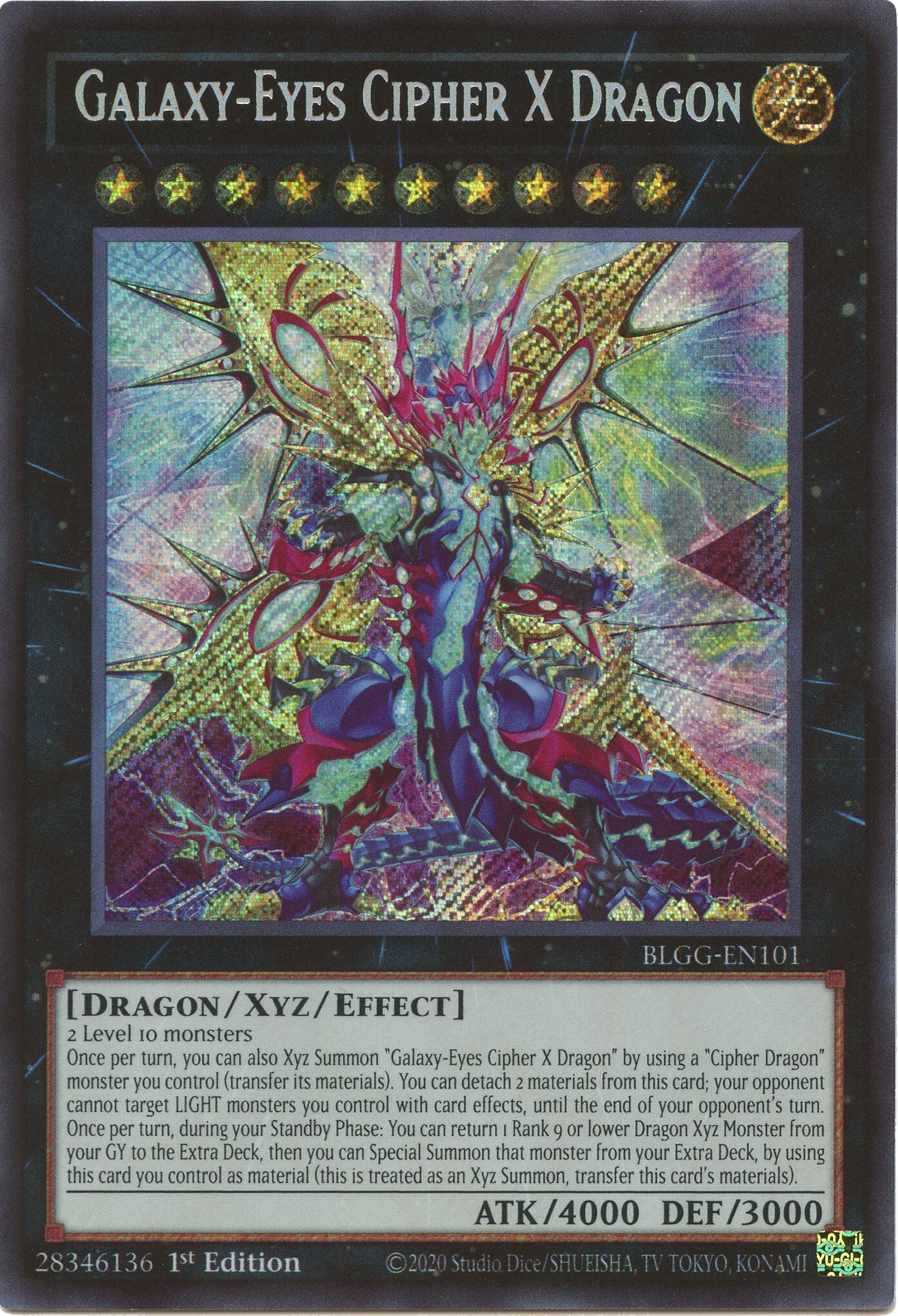 Galaxy-Eyes Cipher X Dragon [BLGG-EN101] Secret Rare | Exor Games Dartmouth