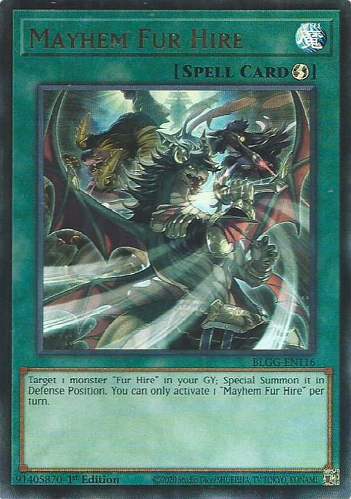 Mayhem Fur Hire [BLGG-EN116] Ultra Rare | Exor Games Dartmouth