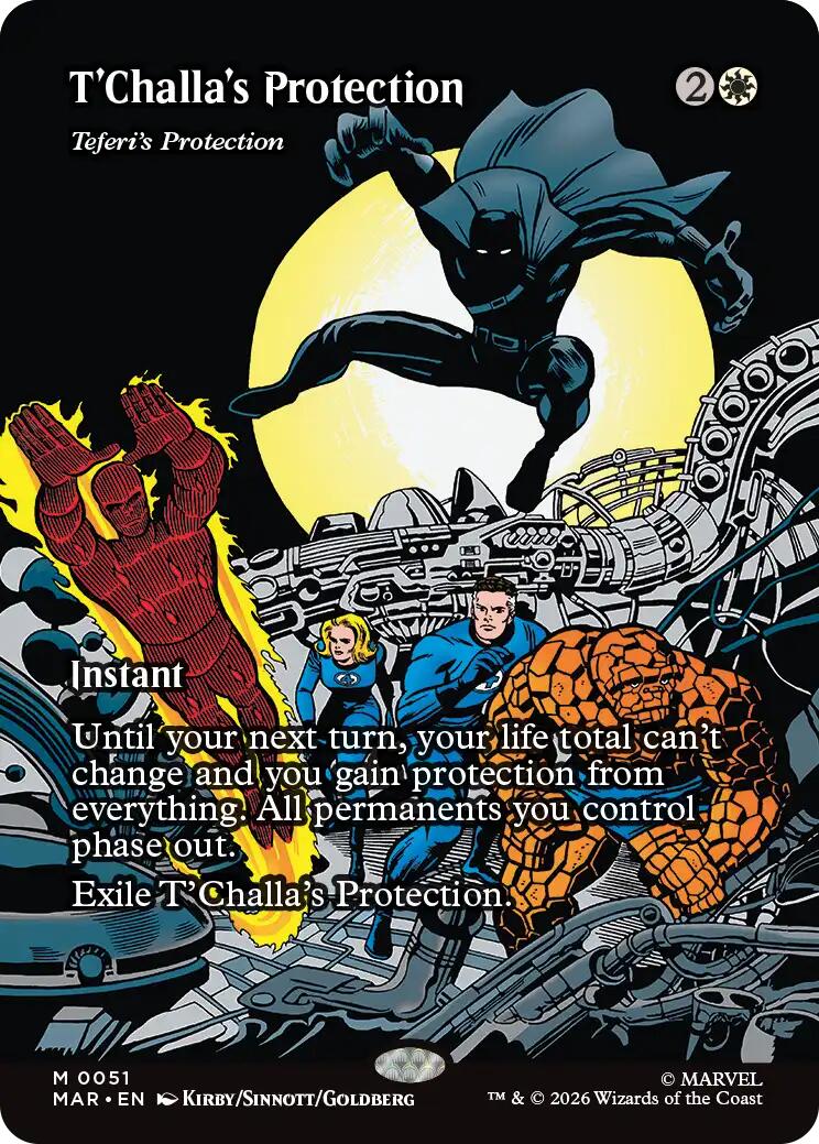 T'Challa's Protection - Teferi's Protection (Borderless) [Marvel Universe: Eternal-Legal] | Exor Games Dartmouth