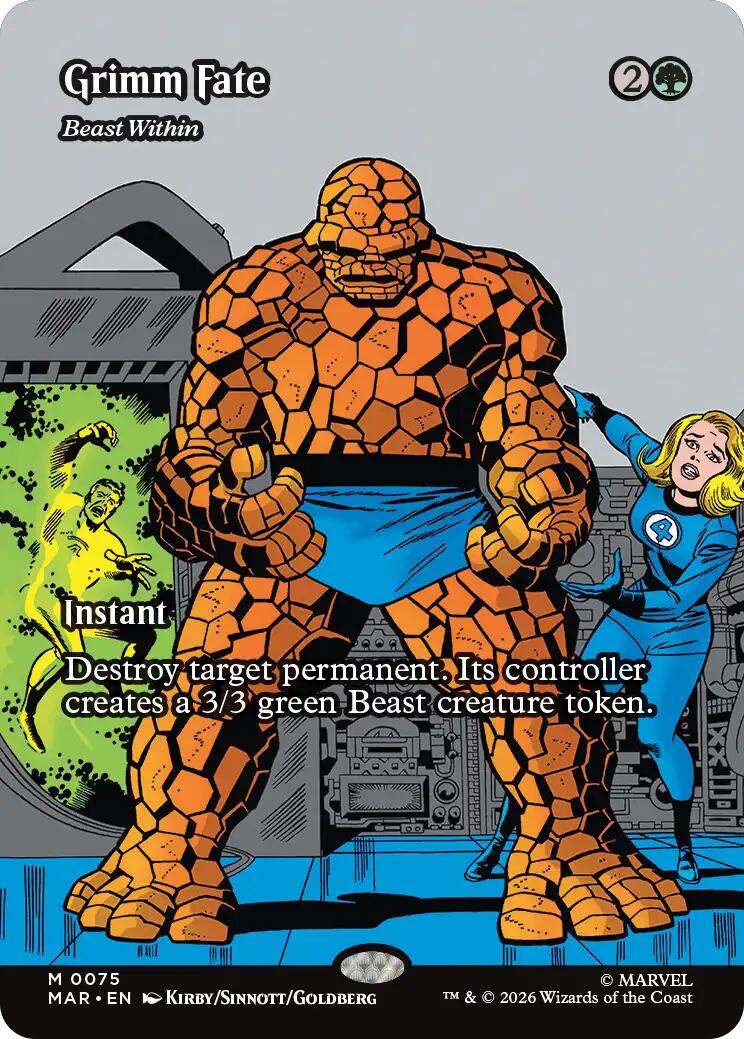Grimm Fate - Beast Within (Borderless) [Marvel Universe: Eternal-Legal] | Exor Games Dartmouth