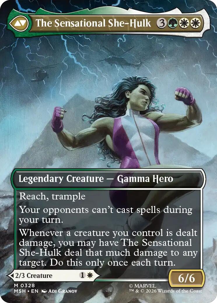 Jennifer Walters // The Sensational She-Hulk (Borderless) (0328) [Marvel Super Heroes] | Exor Games Dartmouth