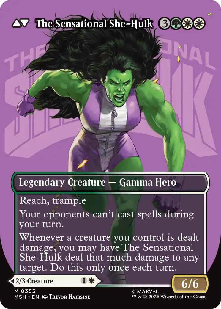 Jennifer Walters // The Sensational She-Hulk (Borderless) (0355) [Marvel Super Heroes] | Exor Games Dartmouth