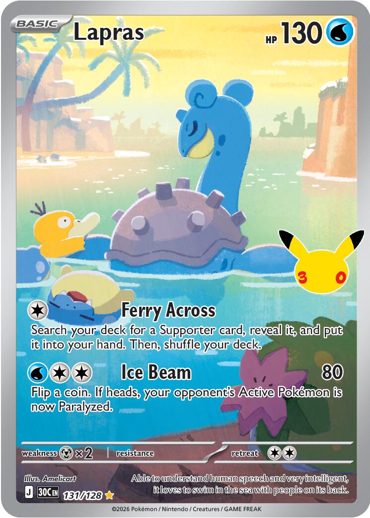 Lapras (131/128) [Mega Evolution: 30th Celebration] | Exor Games Dartmouth