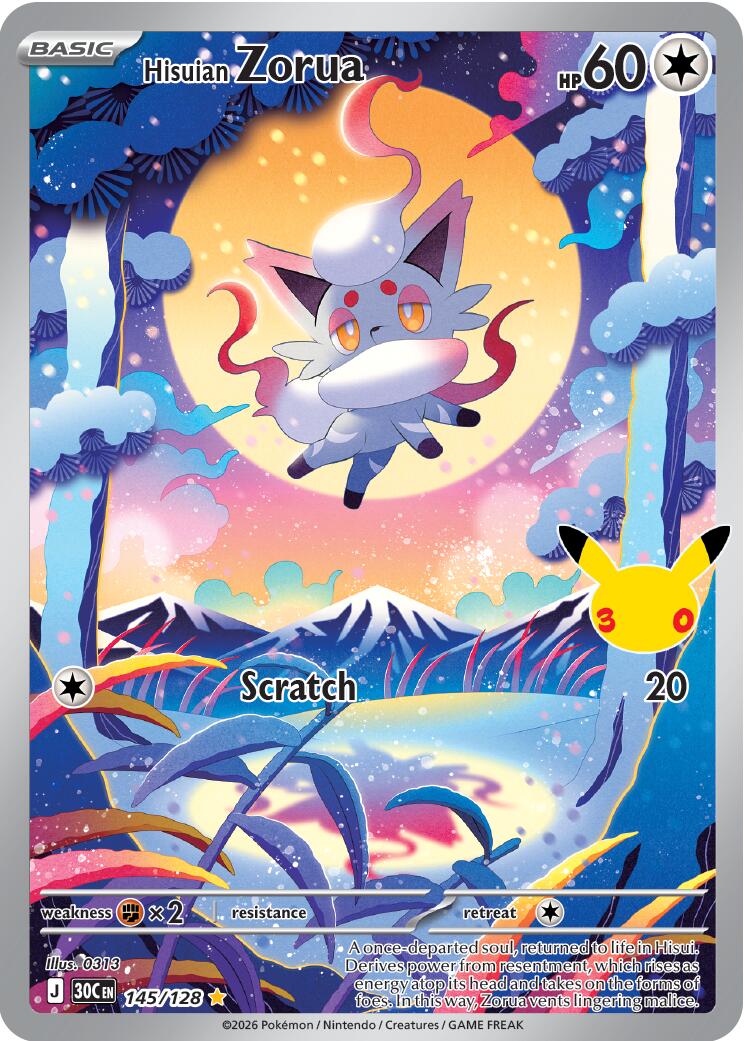 Hisuian Zorua (145/128) [Mega Evolution: 30th Celebration] | Exor Games Dartmouth