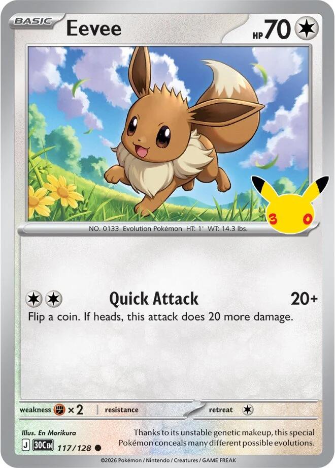 Eevee (117/128) [Mega Evolution: 30th Celebration] | Exor Games Dartmouth