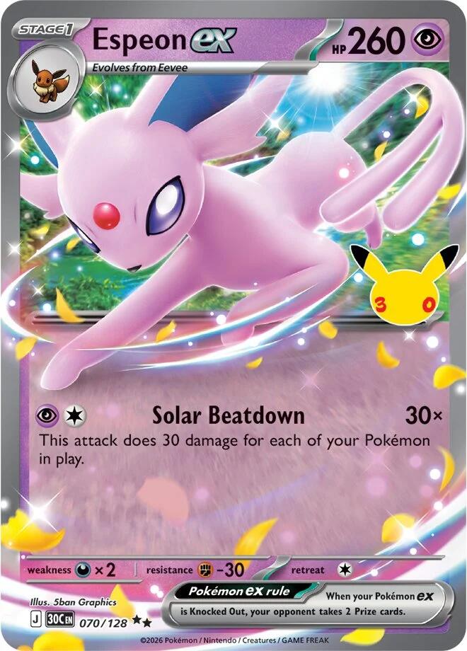 Espeon ex (070/128) [Mega Evolution: 30th Celebration] | Exor Games Dartmouth